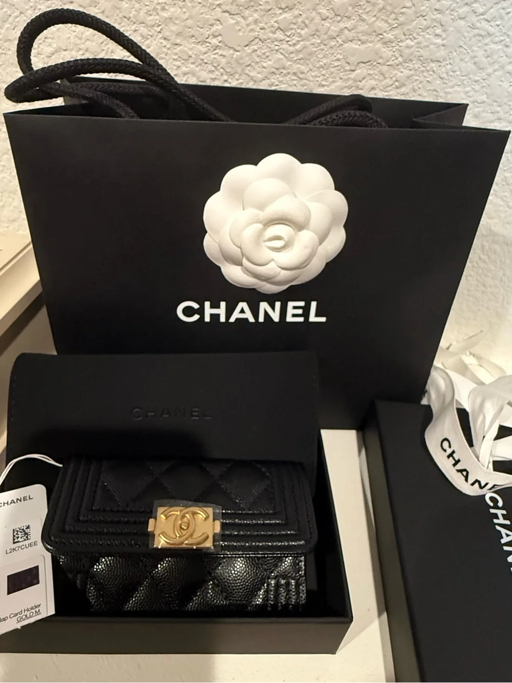 CHANEL BOY FLAP CARD HOLDER